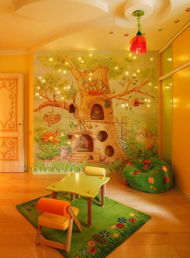 Фреска в детскую комнату лес