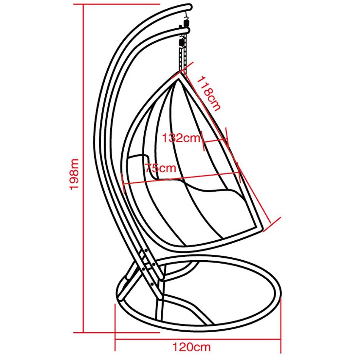 чертеж схема кресло качалка