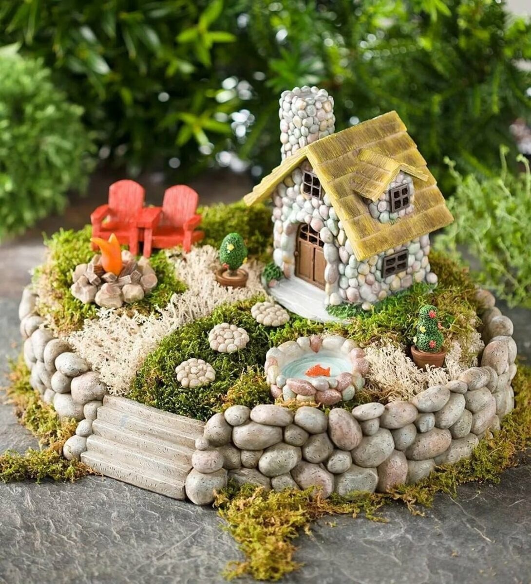 Декор для сада своими руками (54 фото): изготовление альпийской горки, домика и внутреннего водоема