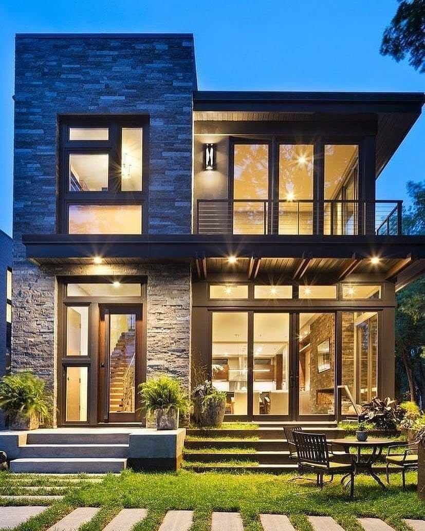 Современный дом с плоской крышей