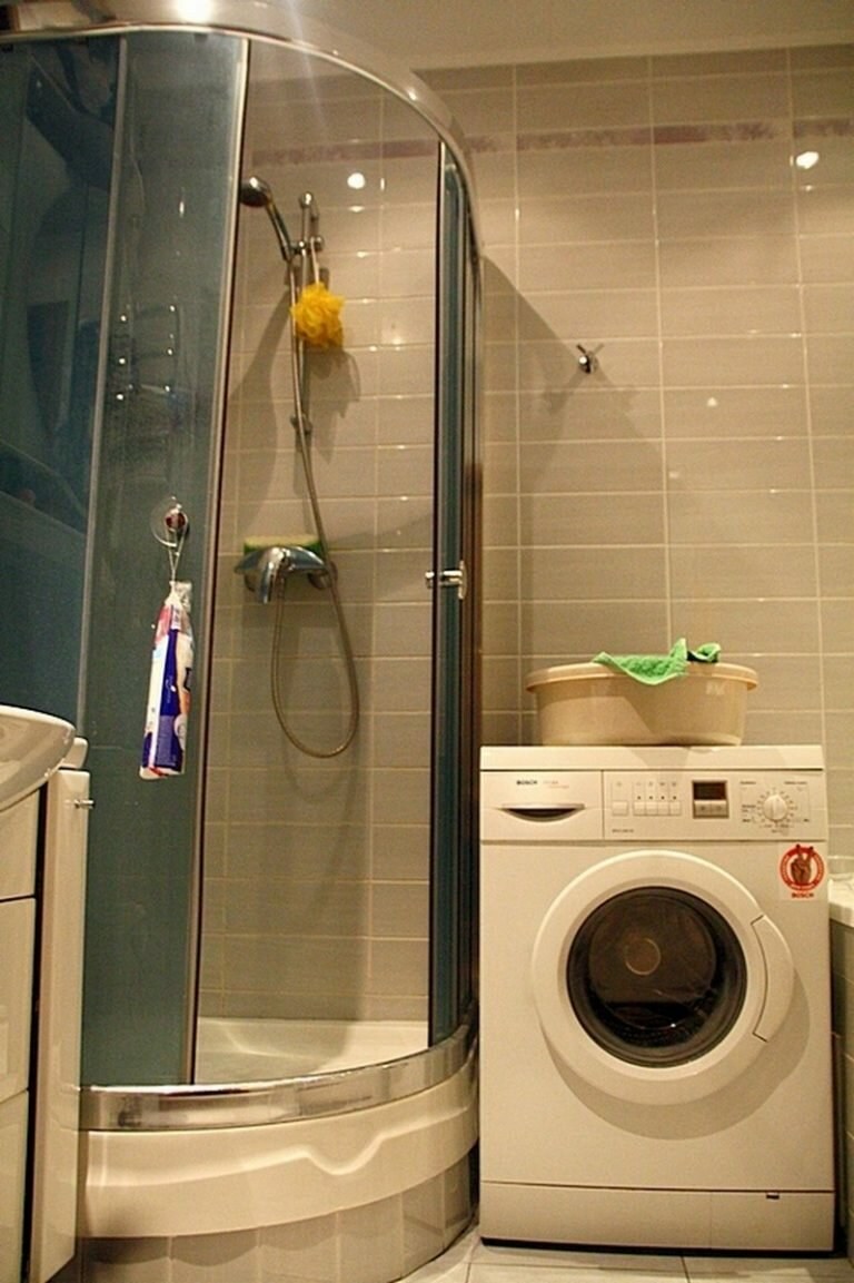 Ванная комната со стиральной машиной