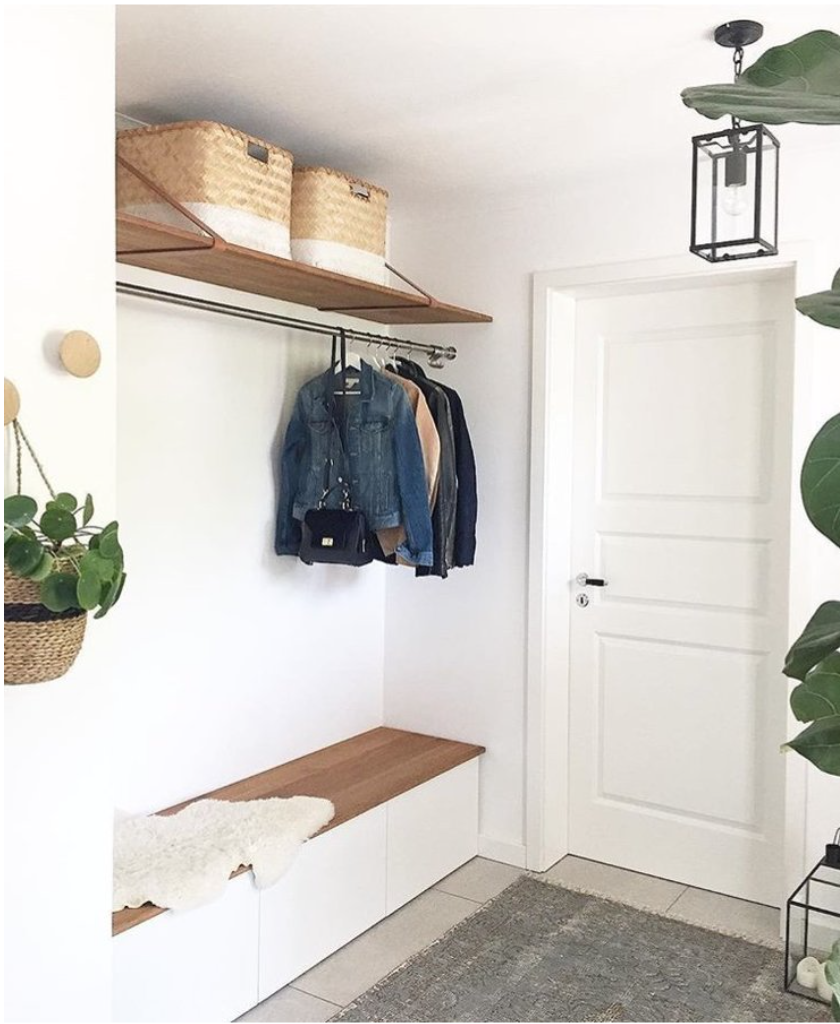 Минималистическая прихожая ikea