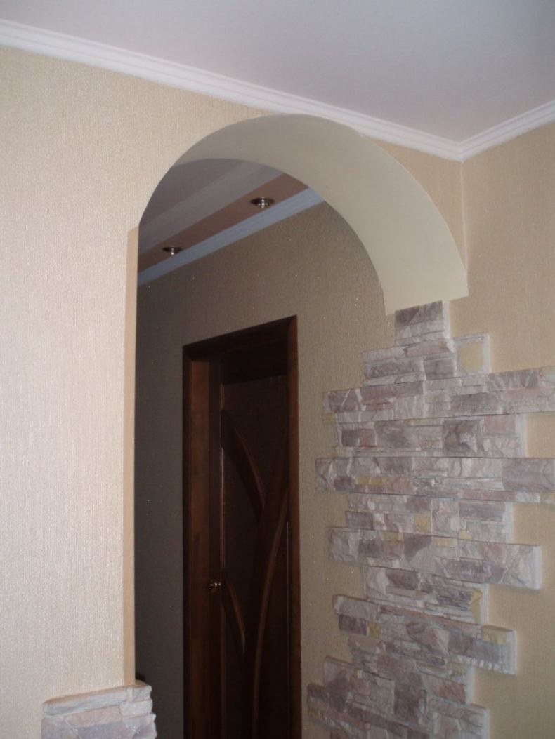 Угловая арка из гипсокартона