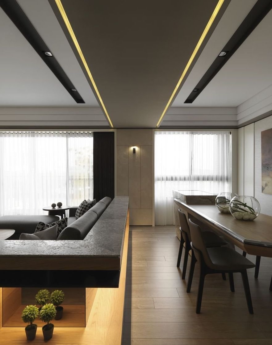 Стильные потолки для зала