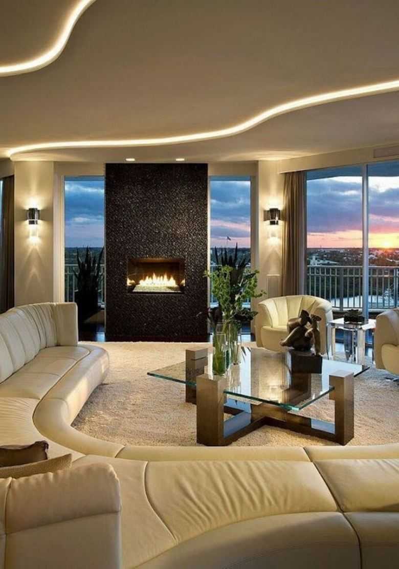 Многоуровневое освещение в интерьере (79 фото)