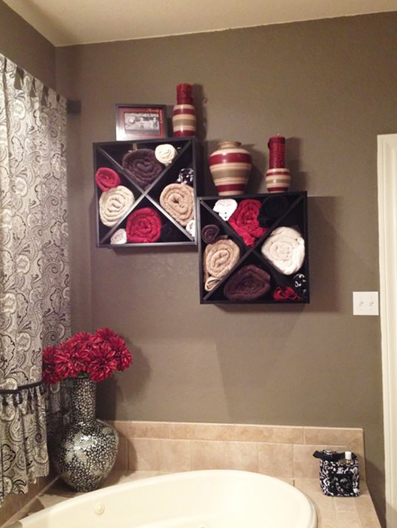 Ванная комната дерево и камень экостиль