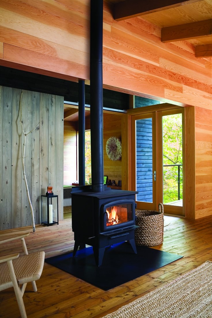 Камин в деревянном доме