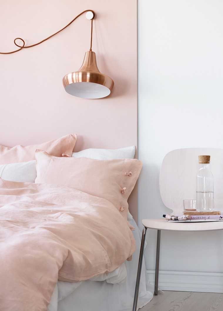 Пудровый цвет в интерьере