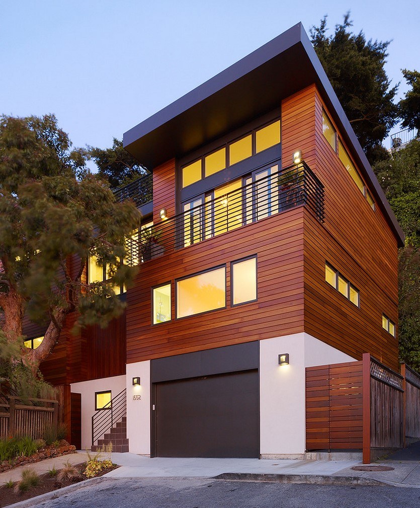 Коттедж с плоской крышей фото