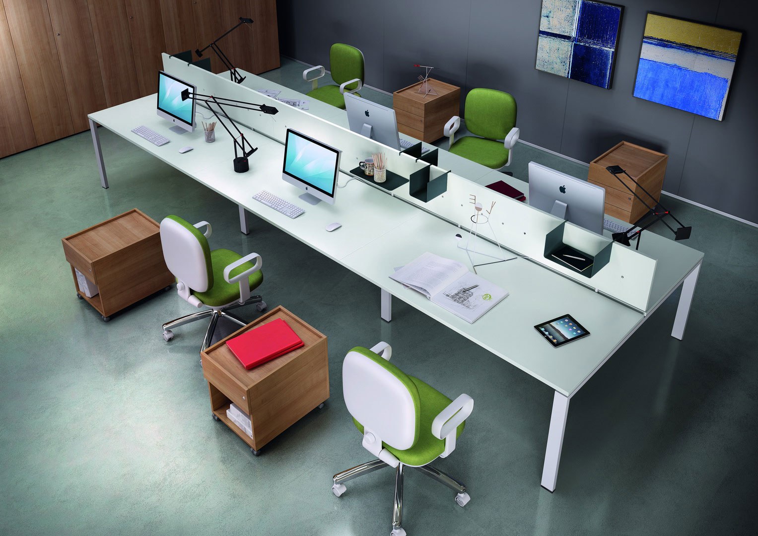Офисные столы с перегородками
