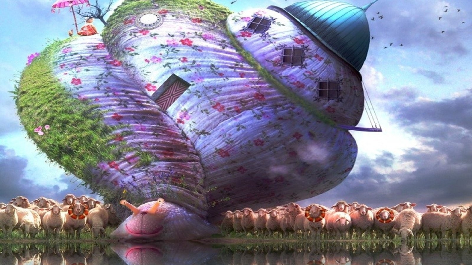 Удивительные создания планеты. Художник Франк Мелех. Вымышленный мир. Фантастический дом. Необычный мир.
