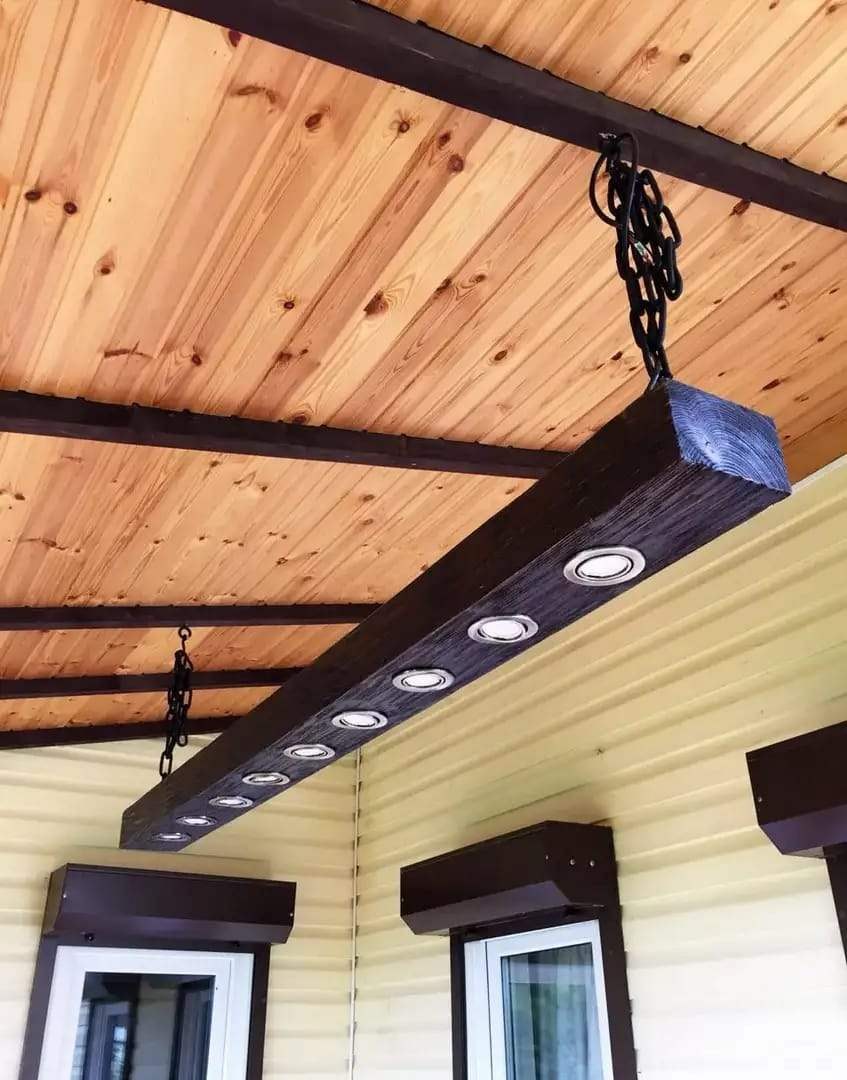 Черные потолочные балки