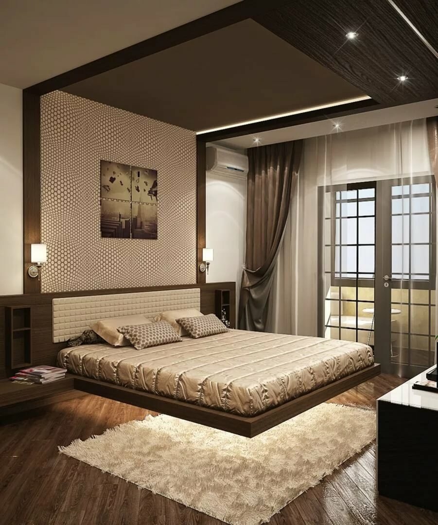 Шоколад квартиры. Дизайнерская спальня. Спальня в современном стиле. Красивый интерьер спальни. Спальня в бело коричневом цвете.