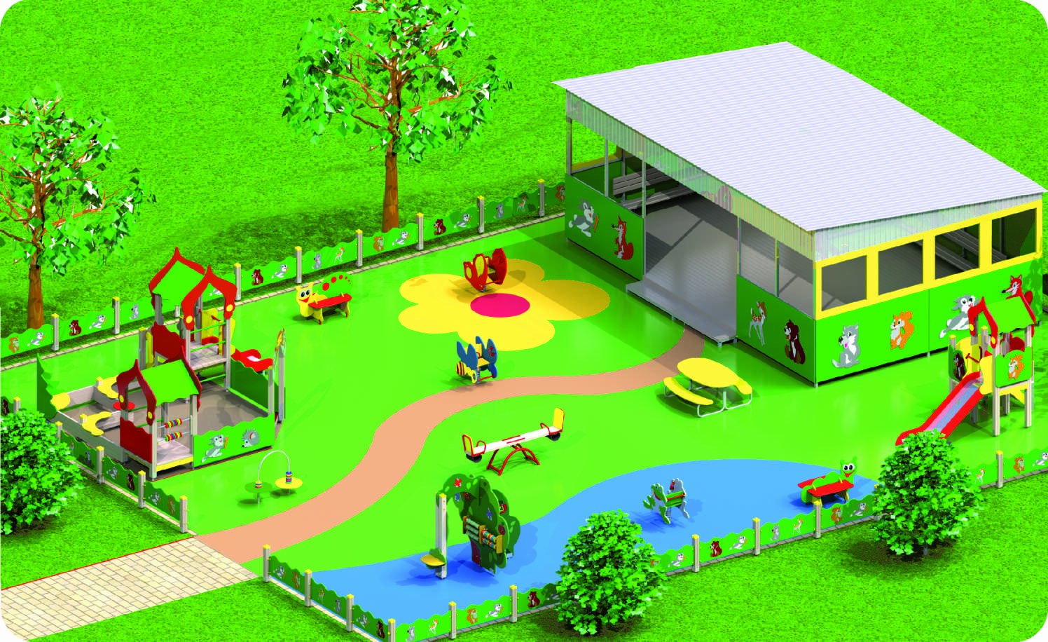 Проект детской площадки в детском саду