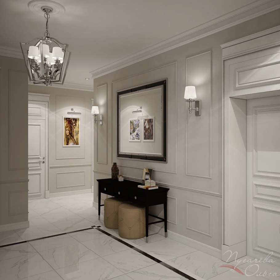 Молдинги в интерьере Неоклассика