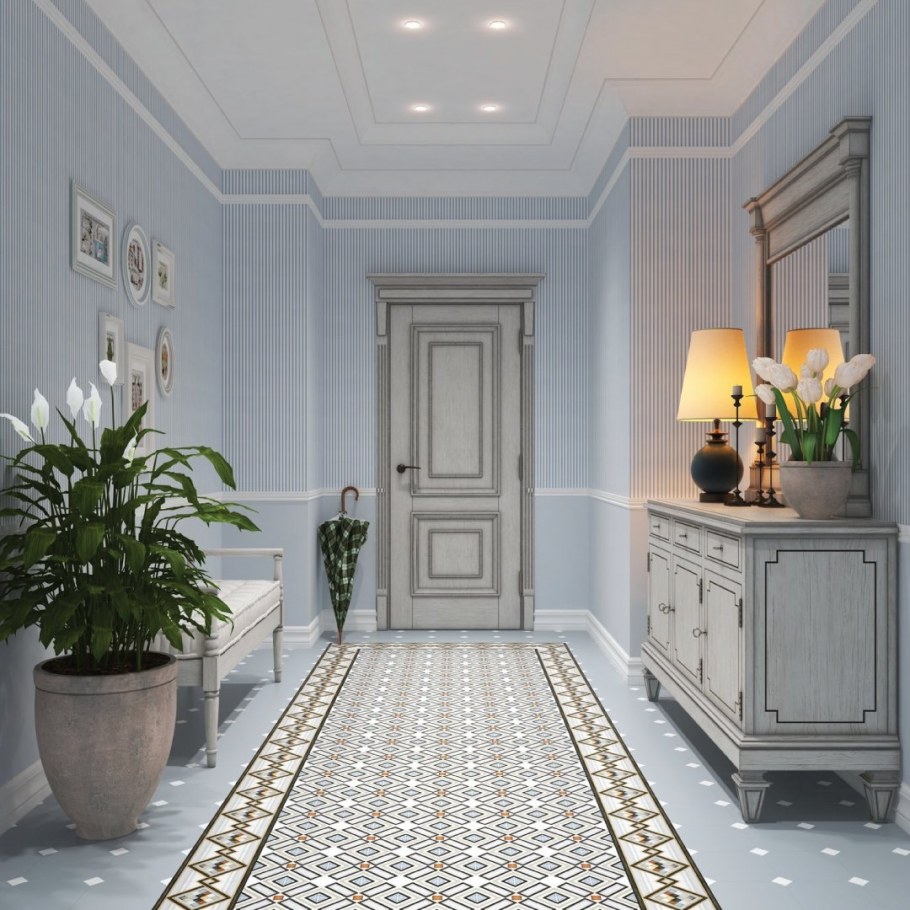 Плитка в классическом стиле в коридоре