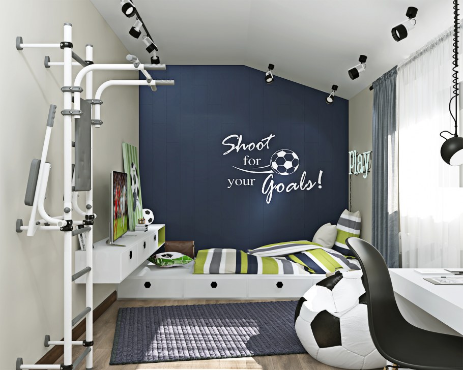 Комната для подростка в спортивном стиле