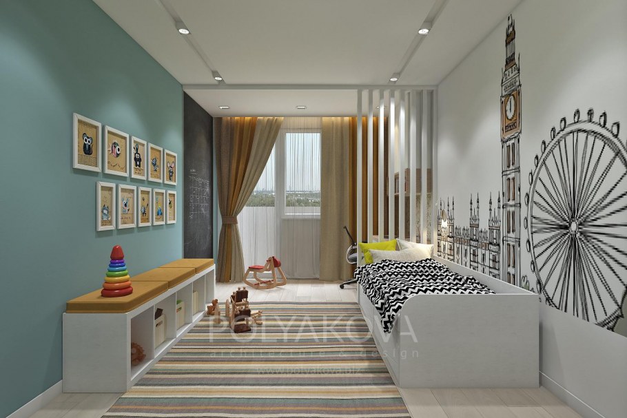 Зеленый кирпич в интерьере