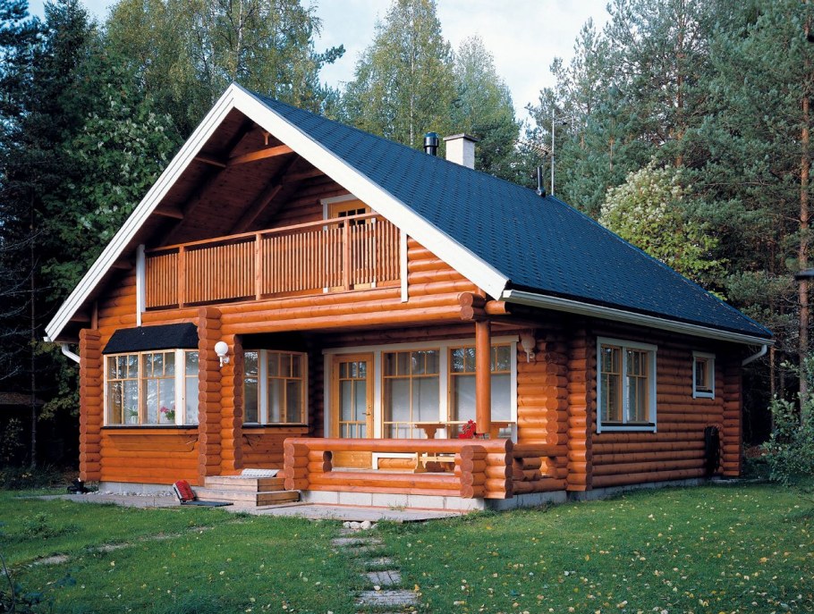 Дом из оцилиндрованного бревна