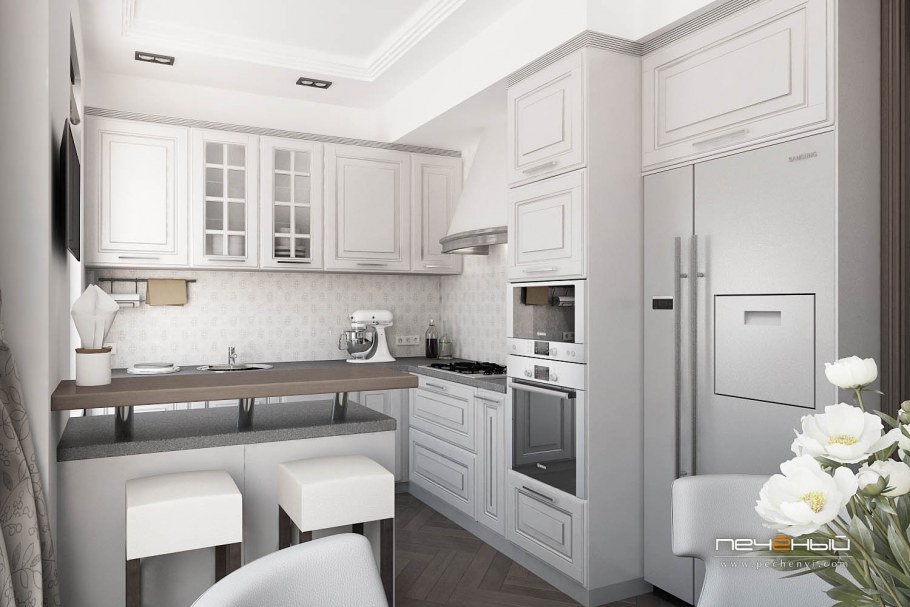 Белая кухня Неоклассика Slotex 2340