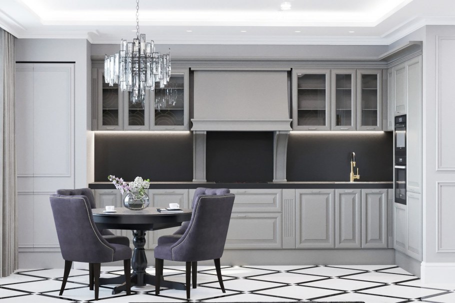 Кухня Неоклассика светлая угловая Умбрия
