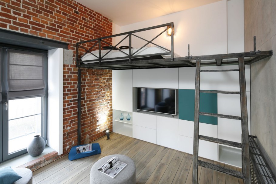 Второй ярус в студии 20 кв.м