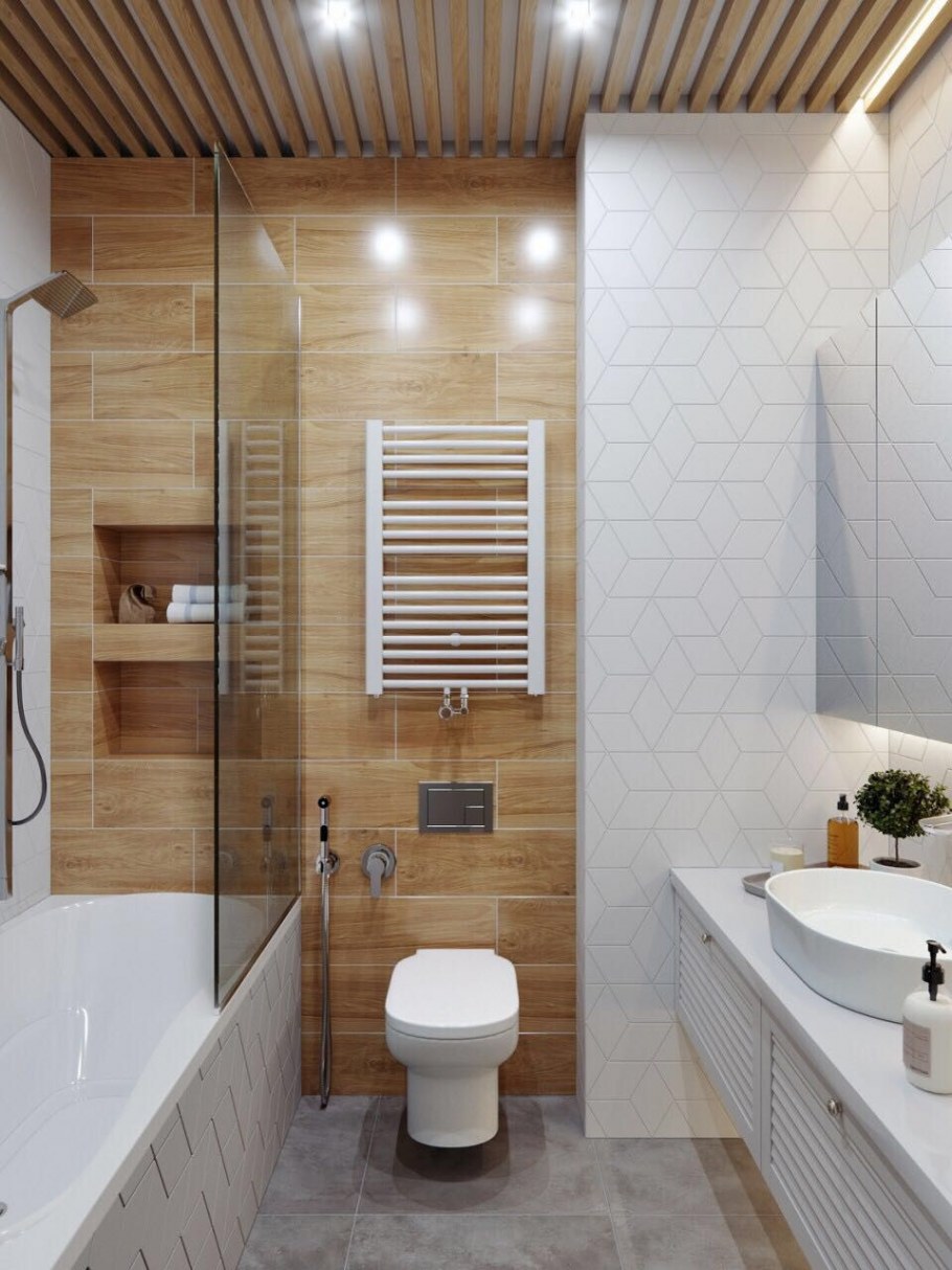 Ванная в стиле лофт 4 м2