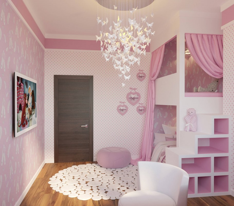 Люстра в подростковую комнату для девочки