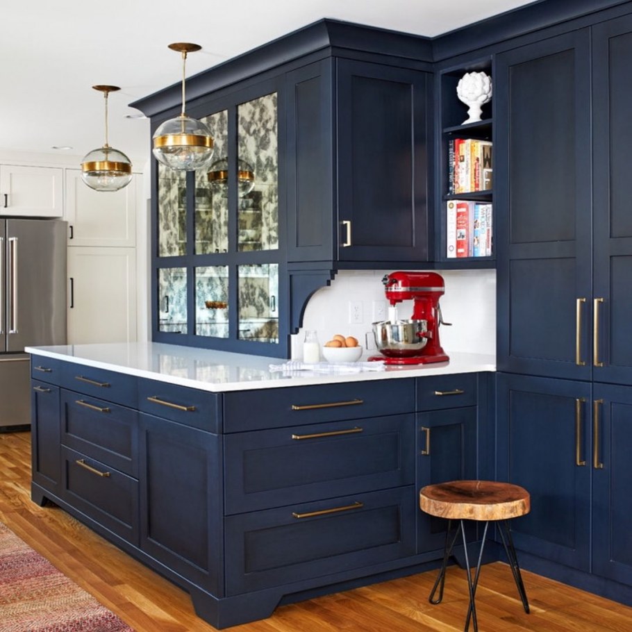 Кухня икеа Акстад синяя