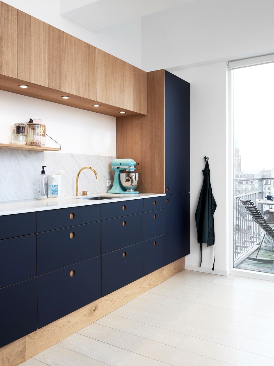 Кухня икеа Акстад синяя