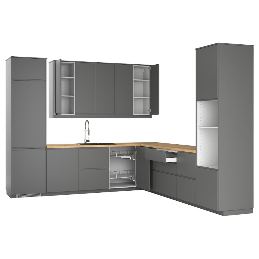 Кухня икеа Будбин серая