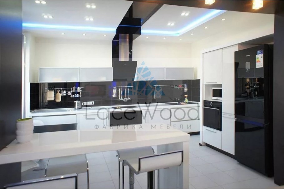 Белая кухня в стиле хайтек