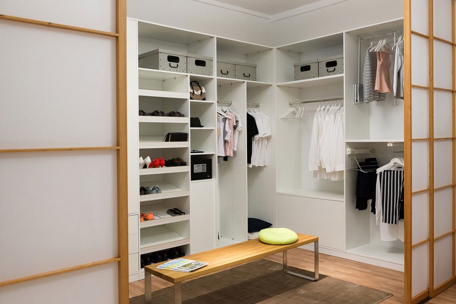 Угловая гардеробная система