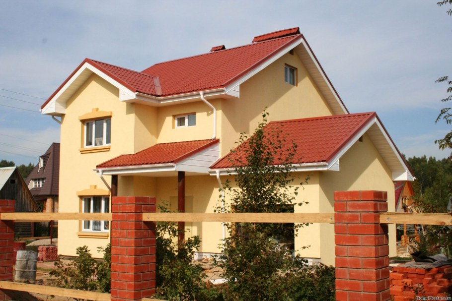 Фасад дома штукатурка