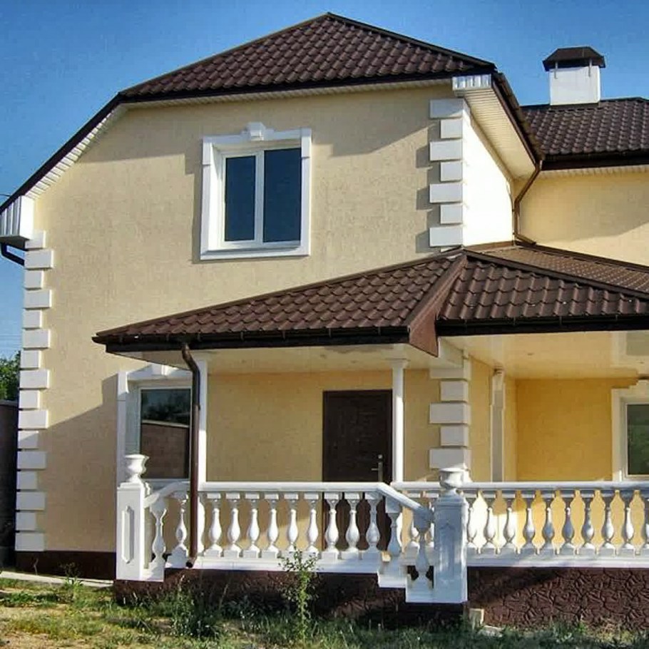 Бежевая штукатурка для фасада