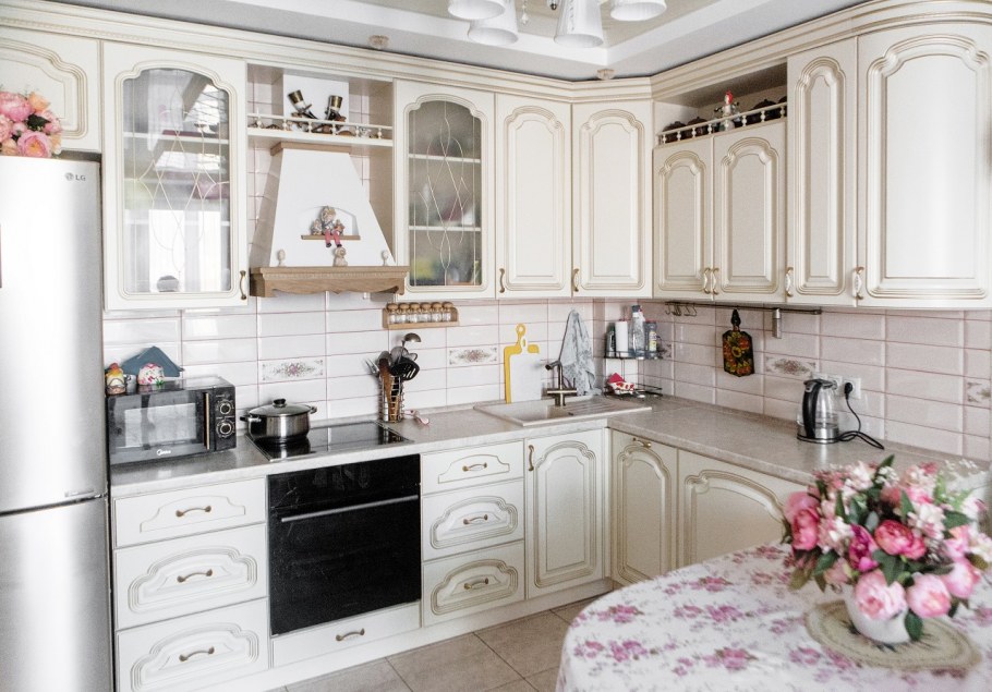 Кухня Кантри Прованс Неоклассика голубая