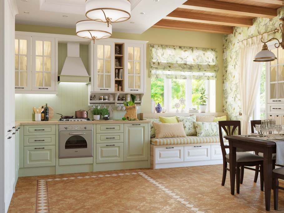 Кухня 6 кв метров в стиле Прованс