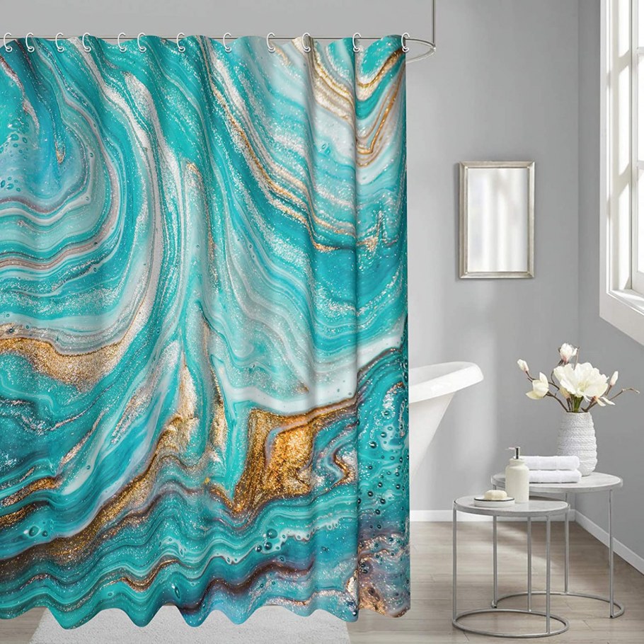 Штора для ванной мрамор