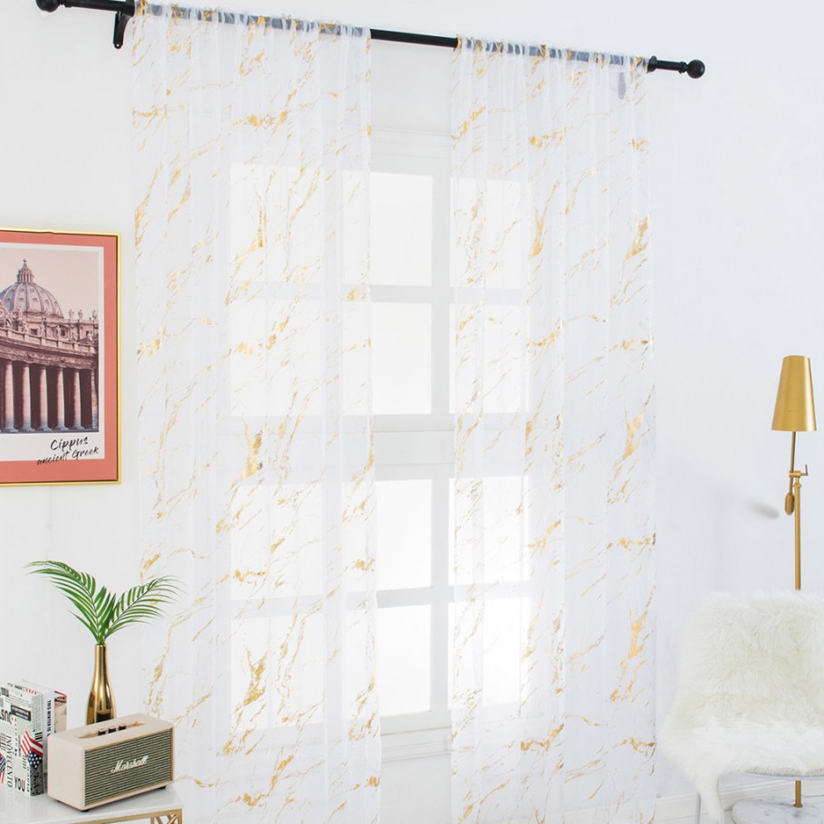 Тюль мрамор в интерьере