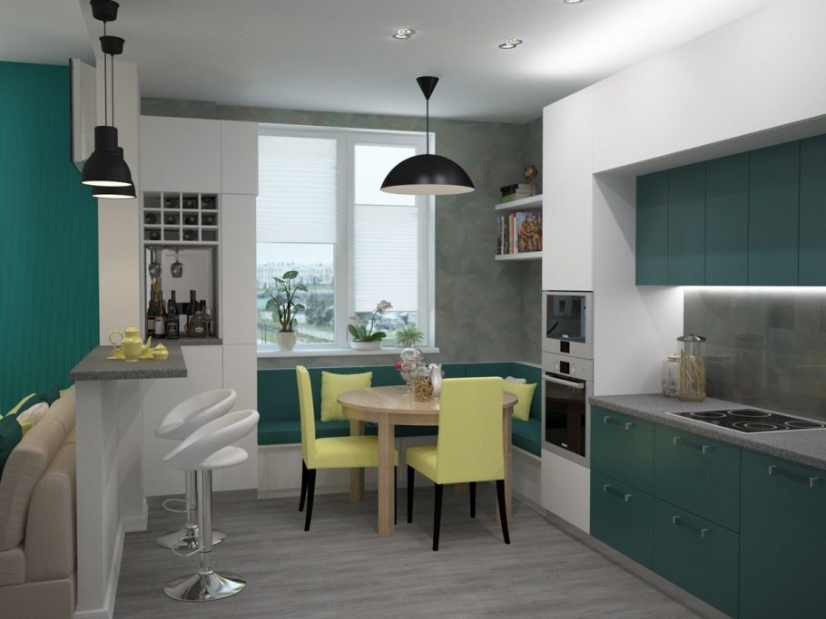 Палитра зеленого цвета в интерьере