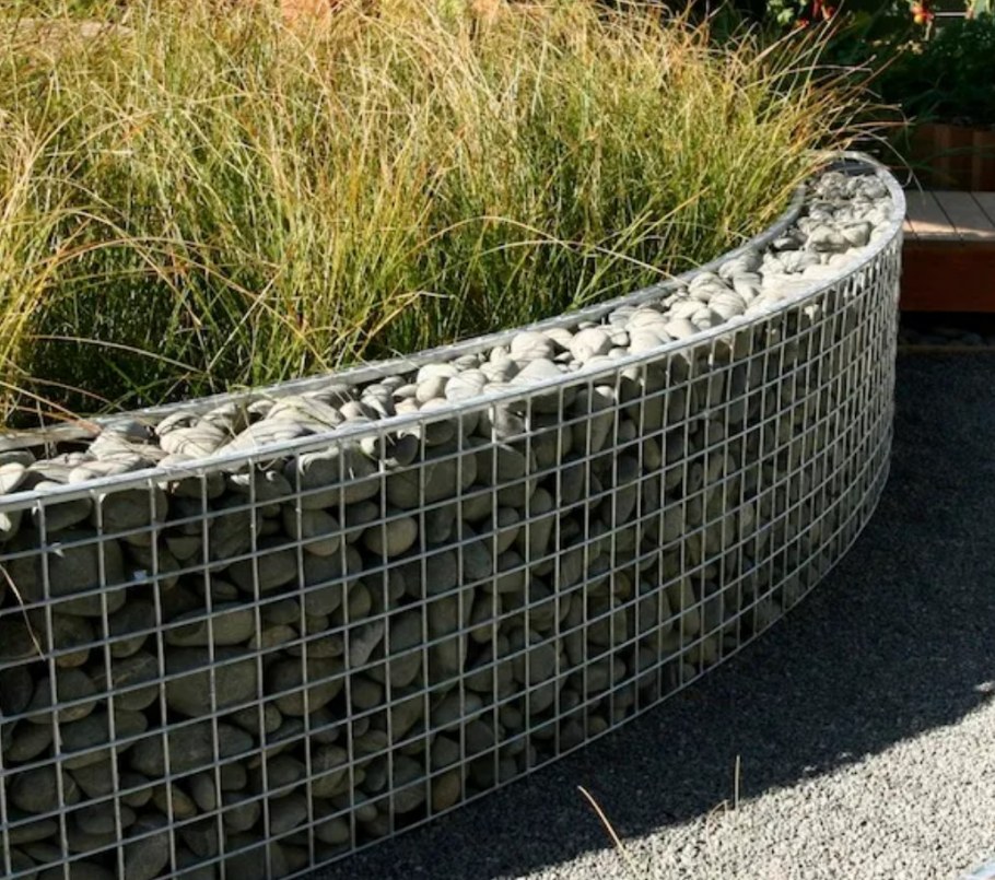 Габионная подпорная стена