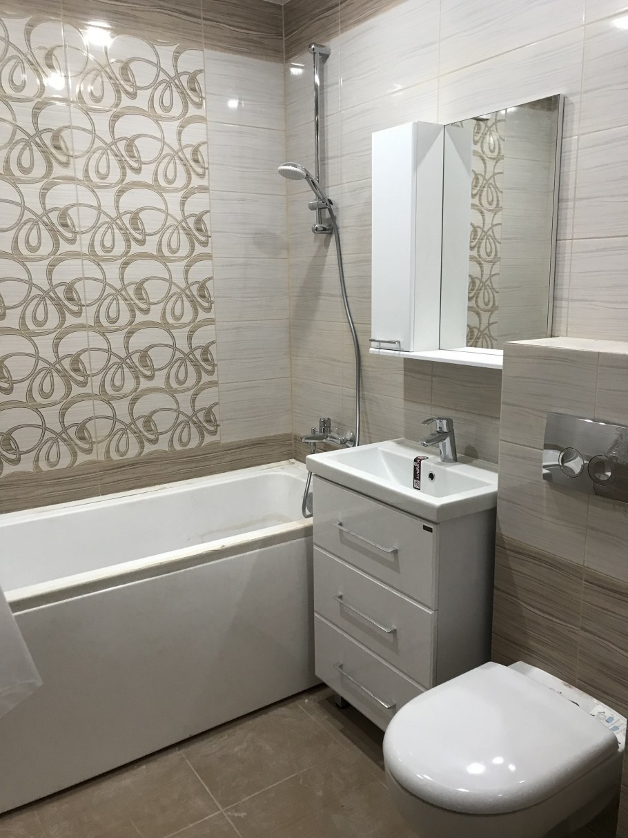 Отделка туалета плиткой