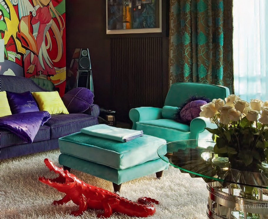 Яркие цвета в интерьере