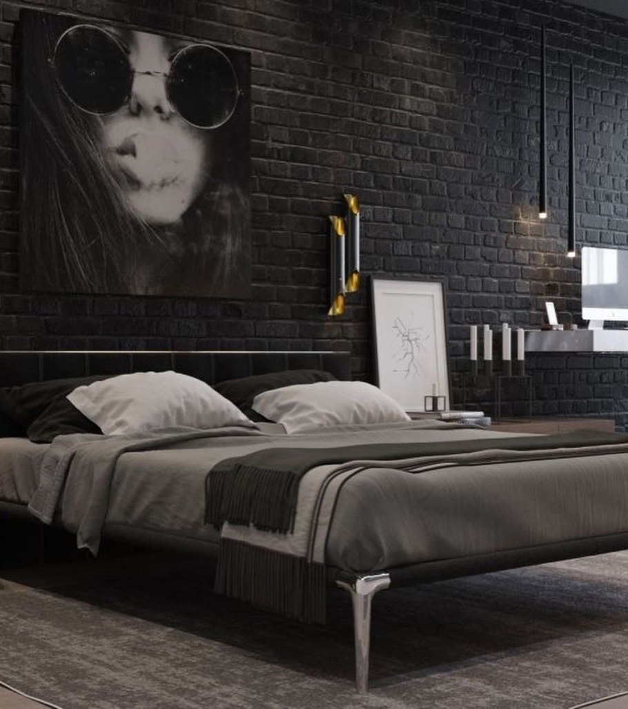 Интерьер мужской спальни