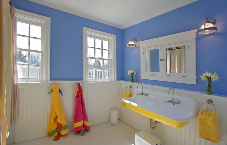 Лимонные шторы в интерьере