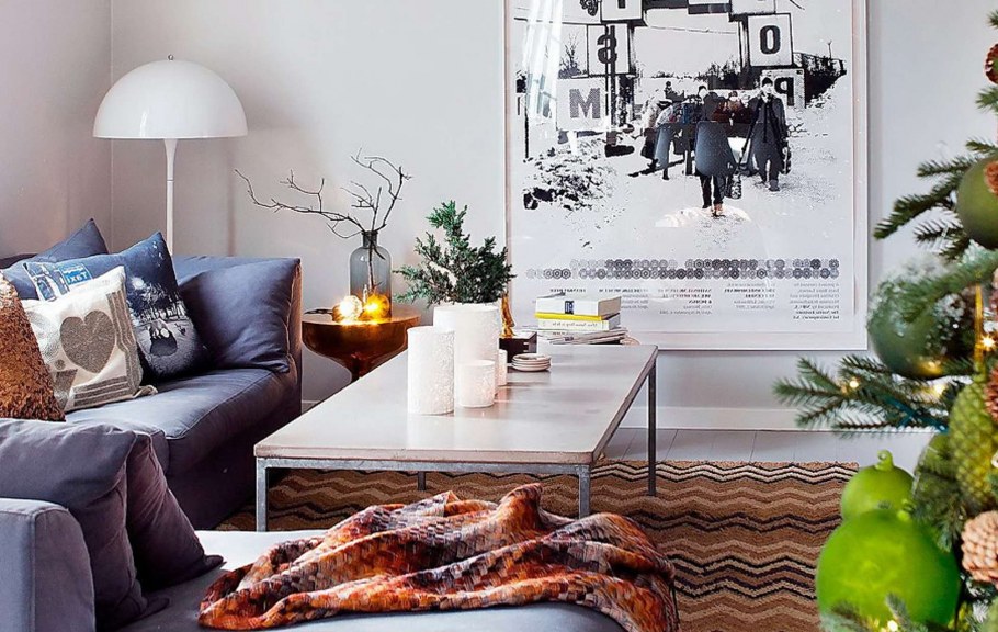 Новогодний интерьер в норвежском стиле
