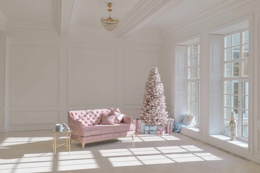 Новогодний интерьер светлый
