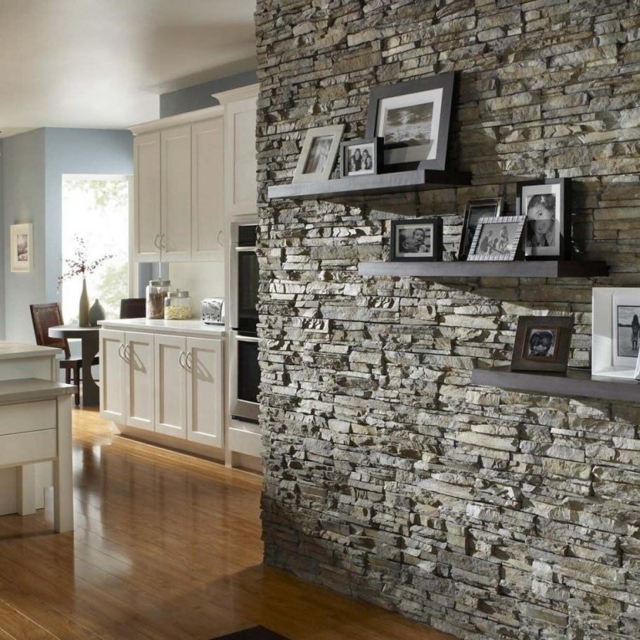 Стеновая панель ПВХ Кронапласт unique дикий камень 2700х250мм