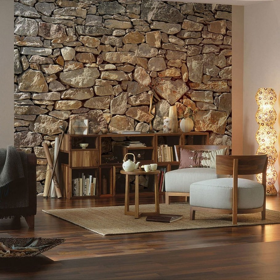 Отделка кухни под кирпич