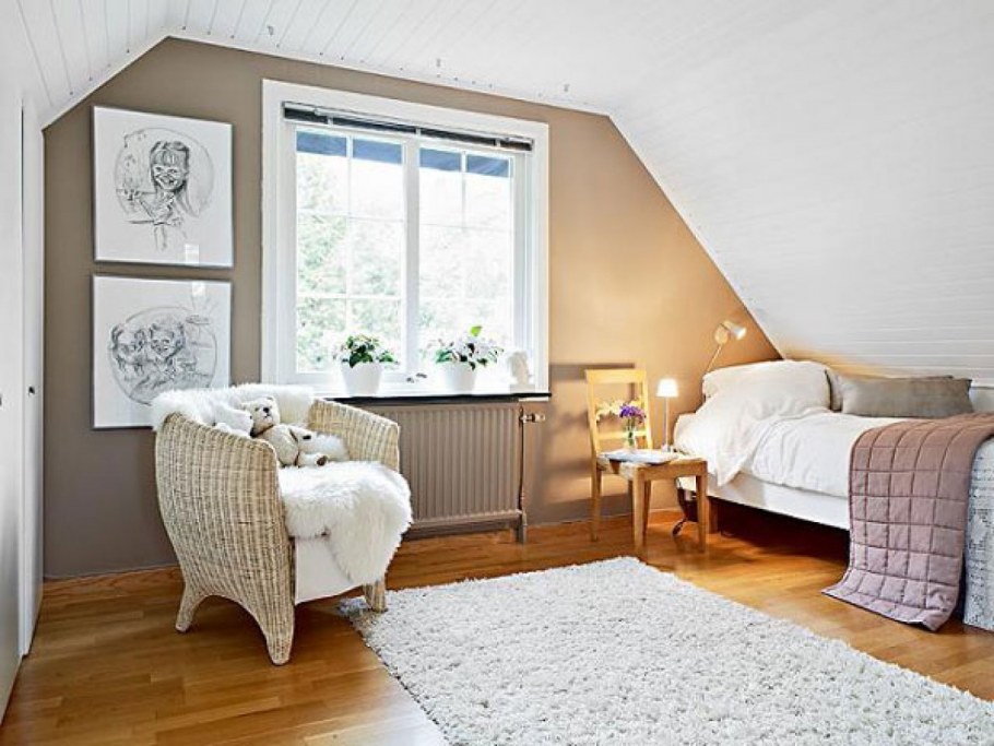 Bedroom Scandinavian Style чердак
